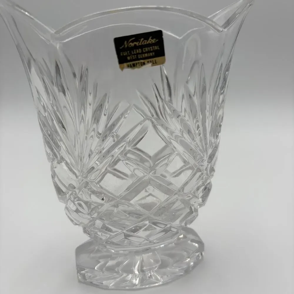 Vintage 1970s - 1980s Noritake Hampton Hall Full Lead Crystal Vase West Germany
